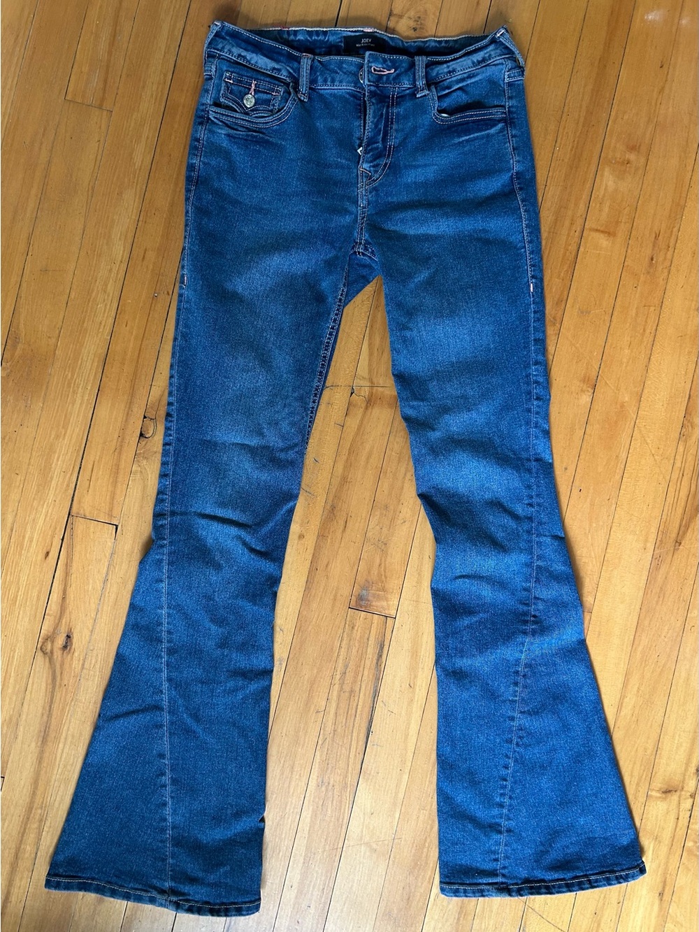 True Religion Women's mid rise Joey flare Jeans